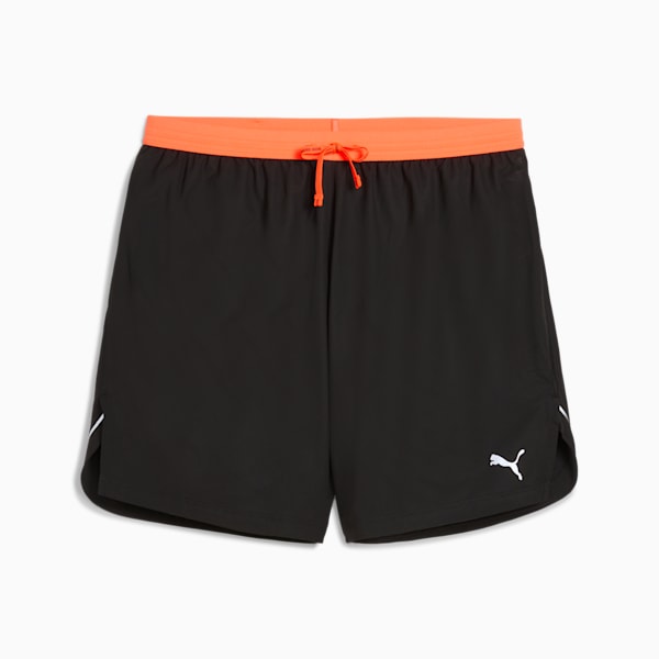 Everyday Running ULTRAWEAVE Men's 5" Shorts, PUMA Black-Glowing Red, extralarge